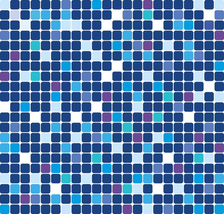 Blue mosaic tile
